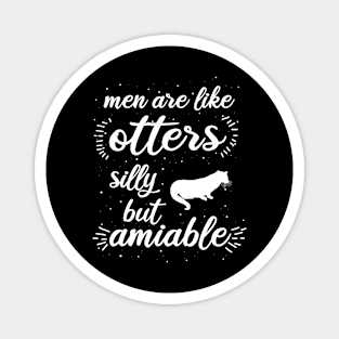 Men otter lover animal design love fan Magnet